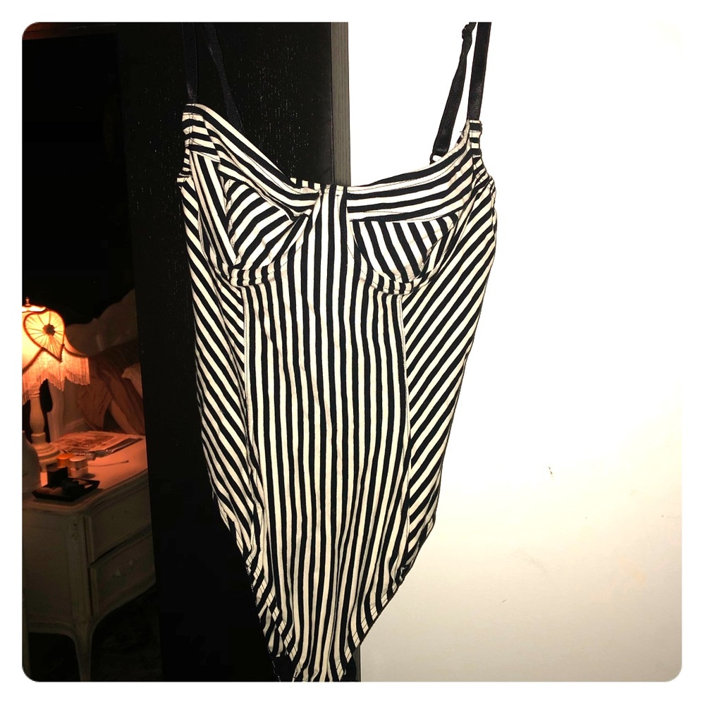 RARE American Apparel Striped Bodysuit